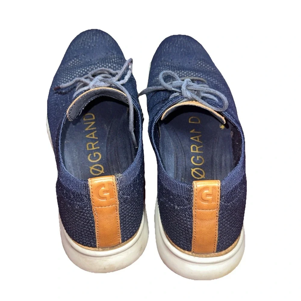 Cole Haan 2.ZeroGrand Stitchlite Wingtip Oxford Mens 11M Blue Knit Sneaker